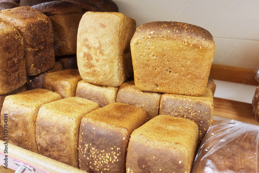 bread on shelf bread on shelf