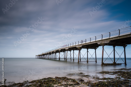 Long Exposure at Saltburn Pier  at Saltburn by the Sea which is a Victorian seaside resort  with what is the most northerly  surviving British Pier