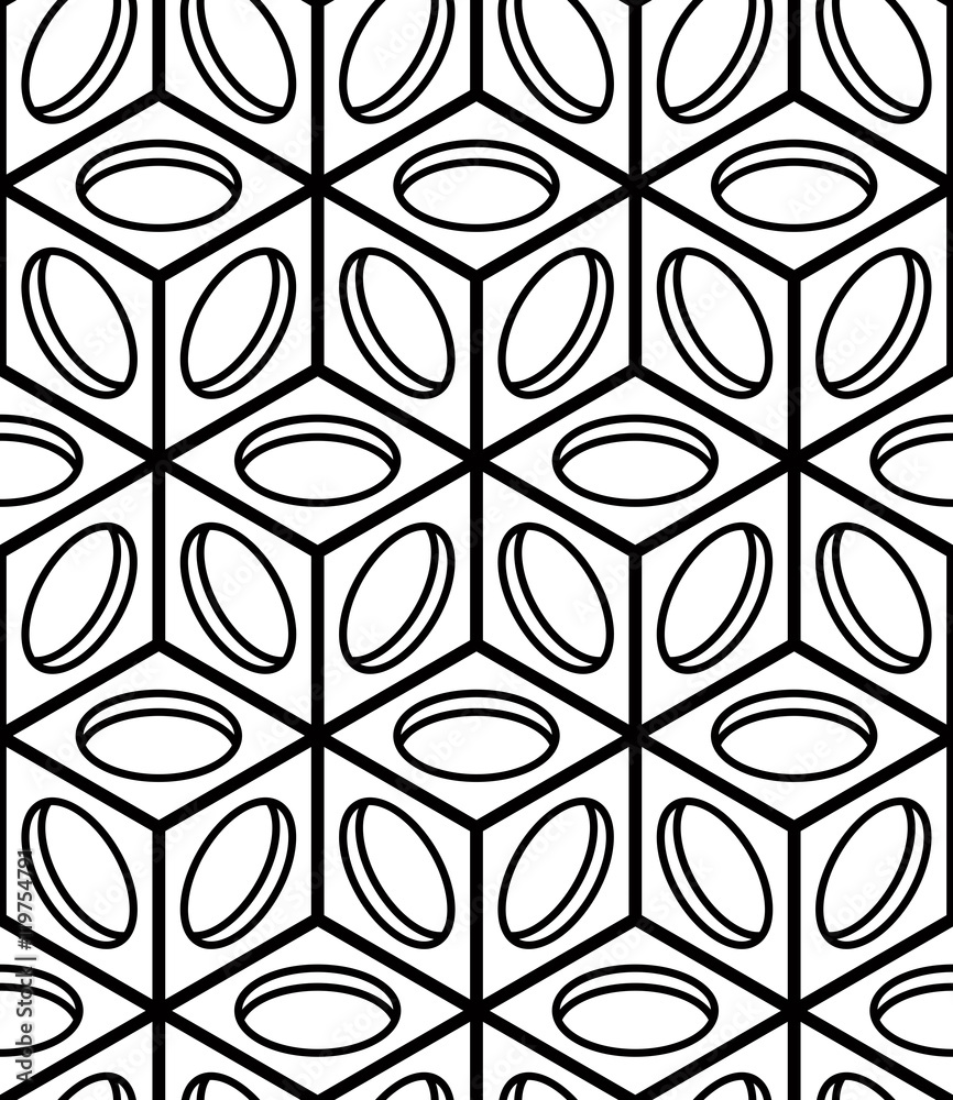 Illusive continuous monochrome pattern, decorative abstract back Illusive continuous monochrome pattern, decorative abstract back