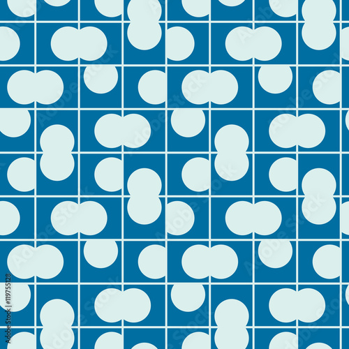 Graphic simple ornamental tile, vector repeated pattern made usi