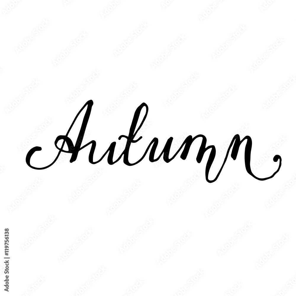 Autumn Hand drawn lettering card