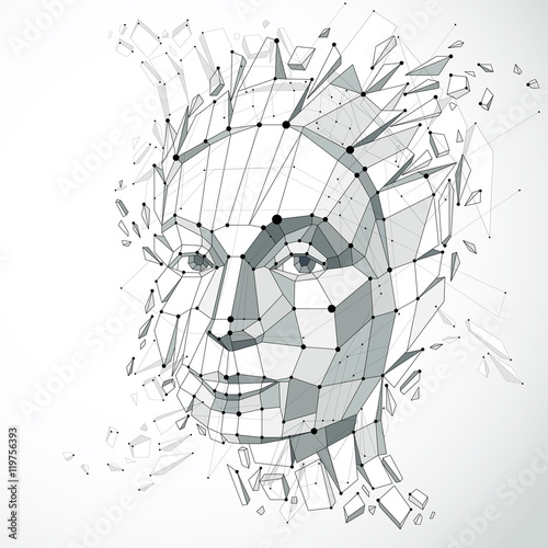 Face of a thinking woman cr...
