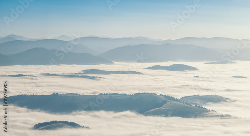 Landscape with Fog in Valley © firewings