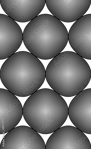 Black and white vector ornamental pattern, seamless art backgrou