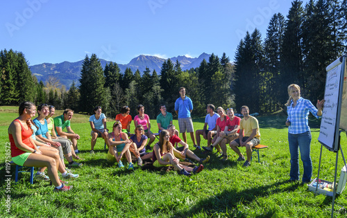Fotografie Teamschulung in freier Natur