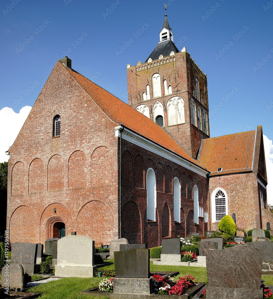 Obraz premium Pilsum,Kreuzkirche,Krummhörn