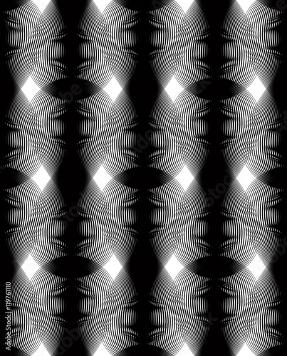 Vector monochrome stripy il...