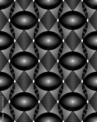 Black and white vector orna...