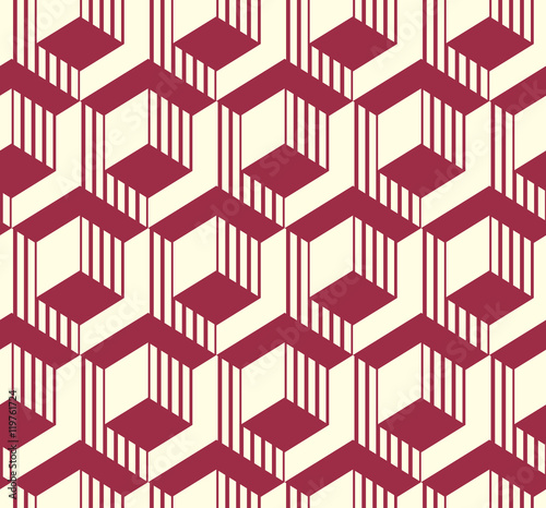 Graphic simple ornamental tile, vector repeated pattern made usi