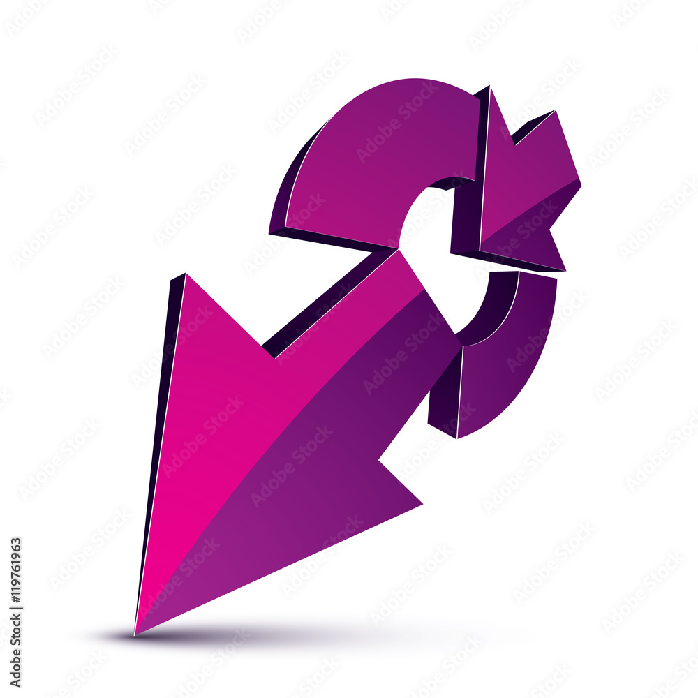 3d abstract symbol with an arrow. Business growth and prosperity 3d abstract symbol with an arrow. Business growth and prosperity