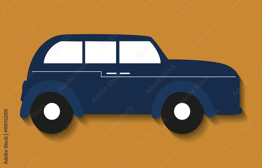 car antique old automobile transportation vehicle icon. Colorful design. Vector illustration