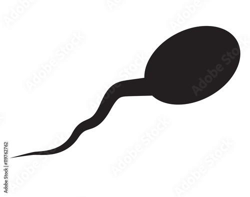 Sperm icon, Sperm on white background