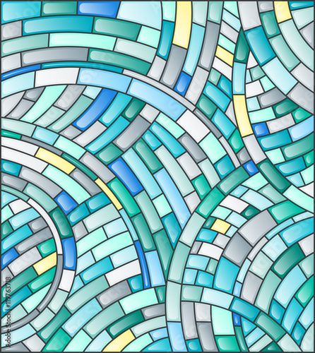 Abstract mosaic background of colored tiles on a dark background
