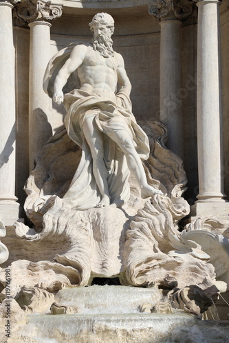 Détail de la Fontaine de Trévi à Rome