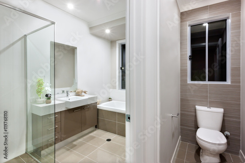 Modern bathroom with the toilet