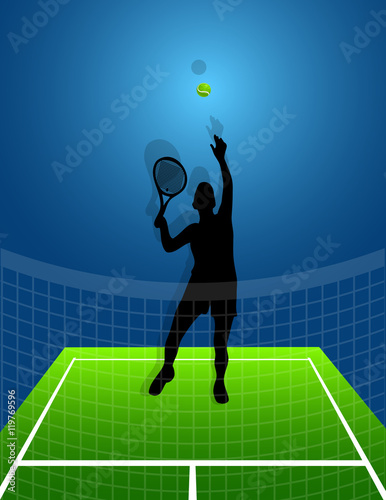 sport background tennis. man. vector © Sunny