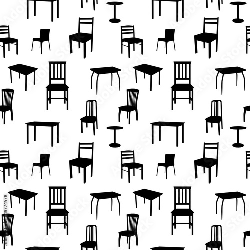 Seamless Chairs Pattern