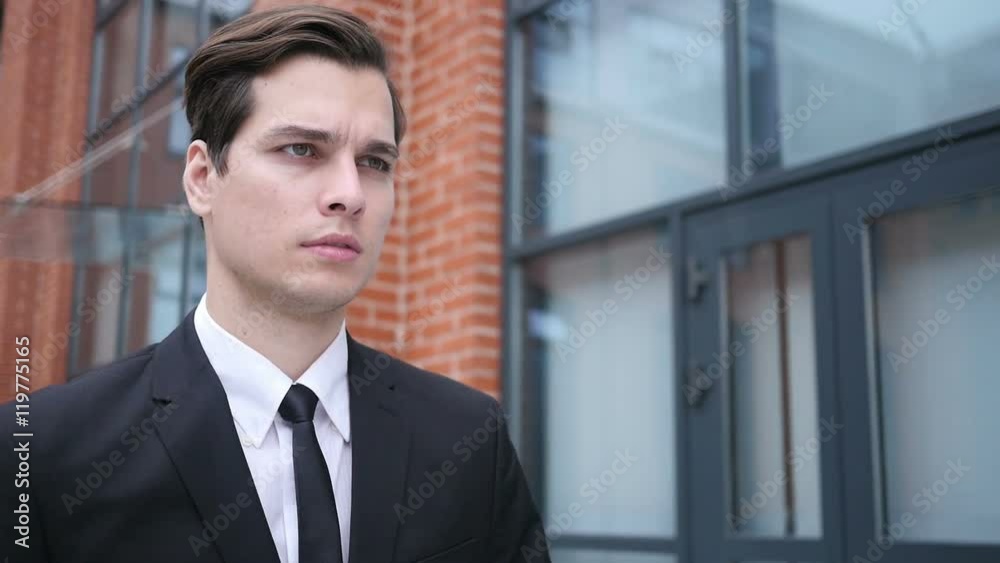 Close Up of Walking Man in Suit, Outside Office in Slow Motion Close Up of Walking Man in Suit, Outside Office in Slow Motion