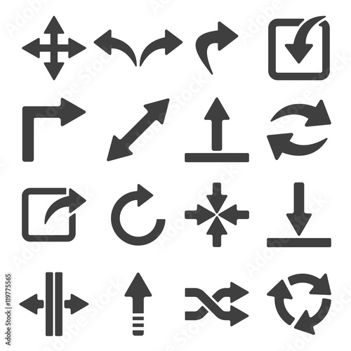 Set of different arrows.