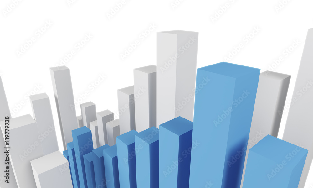White and blue bar chart White and blue bar chart