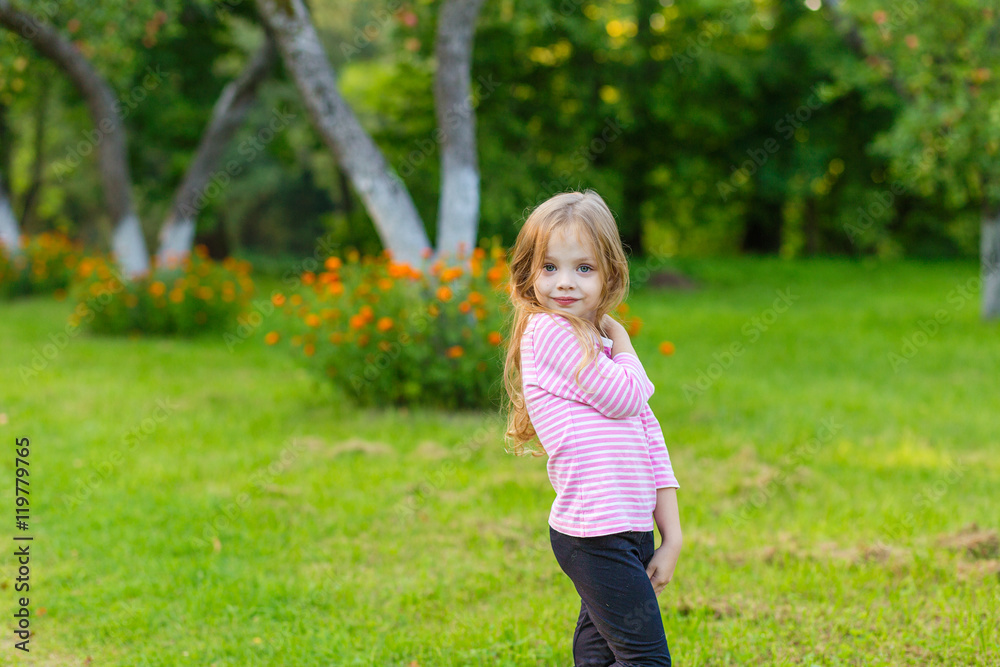 Portrait of a cute girl with long blond hair Portrait of a cute girl with long blond hair