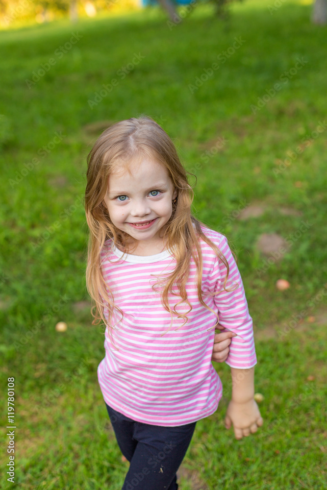 Portrait of a cute girl with long blond hair Portrait of a cute girl with long blond hair