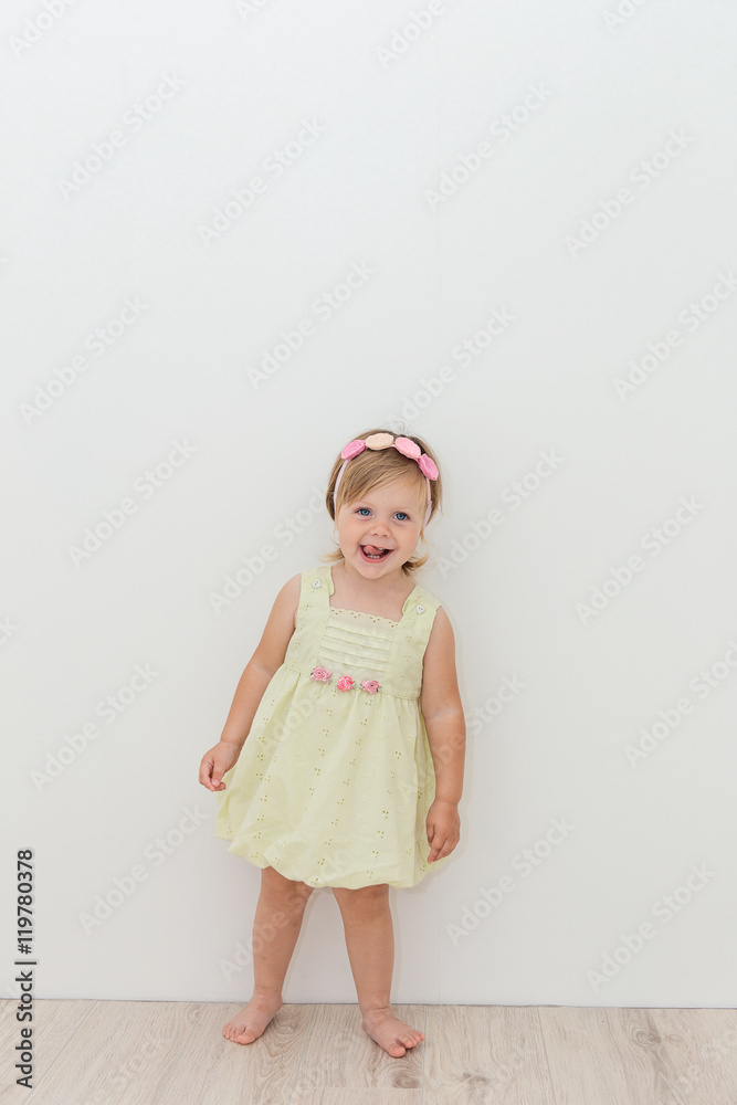Beautiful little girl in a pretty dress Beautiful little girl in a pretty dress