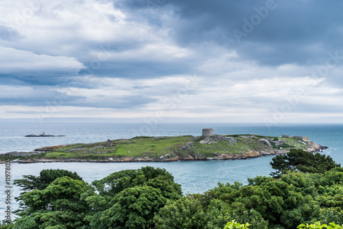 The view of Dalkey Island from Sorrento park