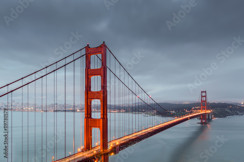 A long exposure view of the Golden Gate Bridge #119780579