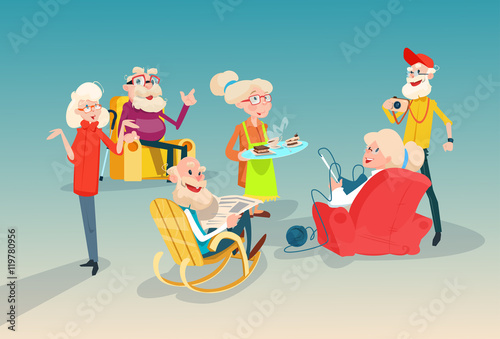 Senior People Group Friends Meeting Communication