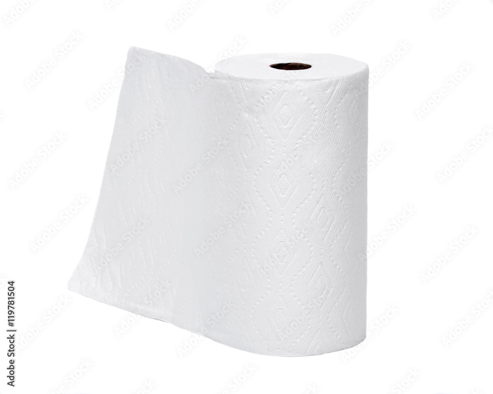 Soft paper towel isolated on white background Soft paper towel isolated on white background