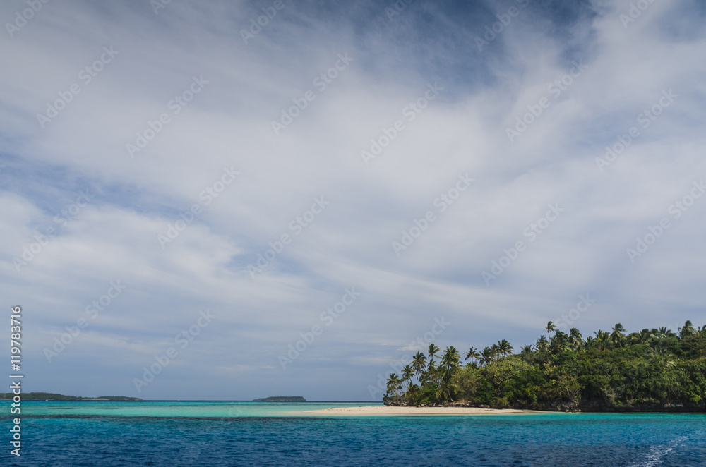 White sand beaches in the kingdom of Tonga