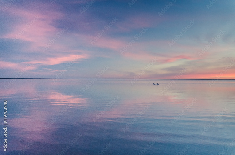 beautiful sunset over lake, simple wallpaper background beautiful sunset over lake, simple wallpaper background