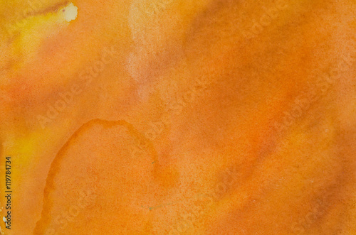 orange watercolor painted background texture