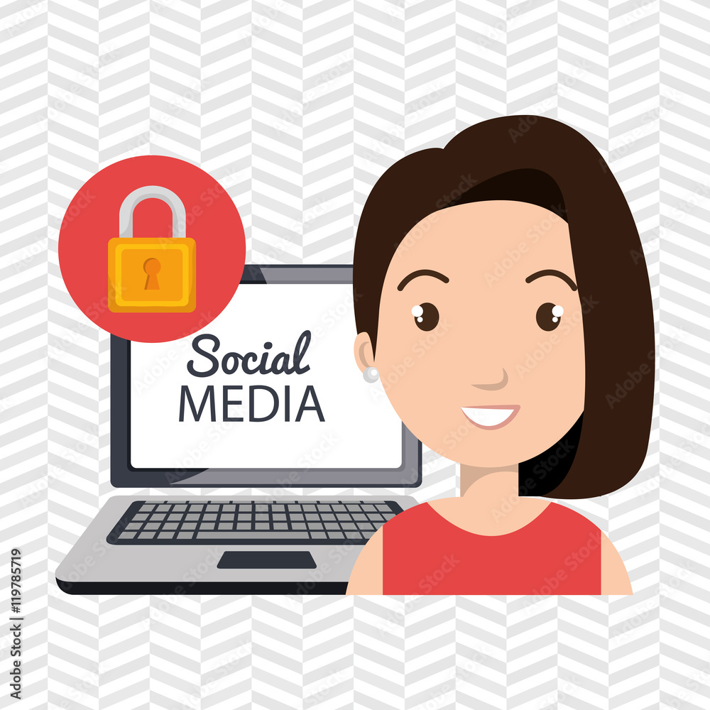 woman social media apps vector illustration eps10 woman social media apps vector illustration eps10