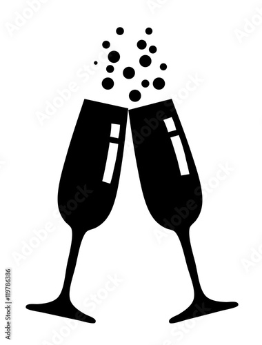 Champagne Glasses Vector