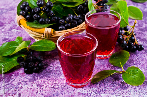 Transparent red drink