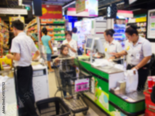 Abstract blur cashier
