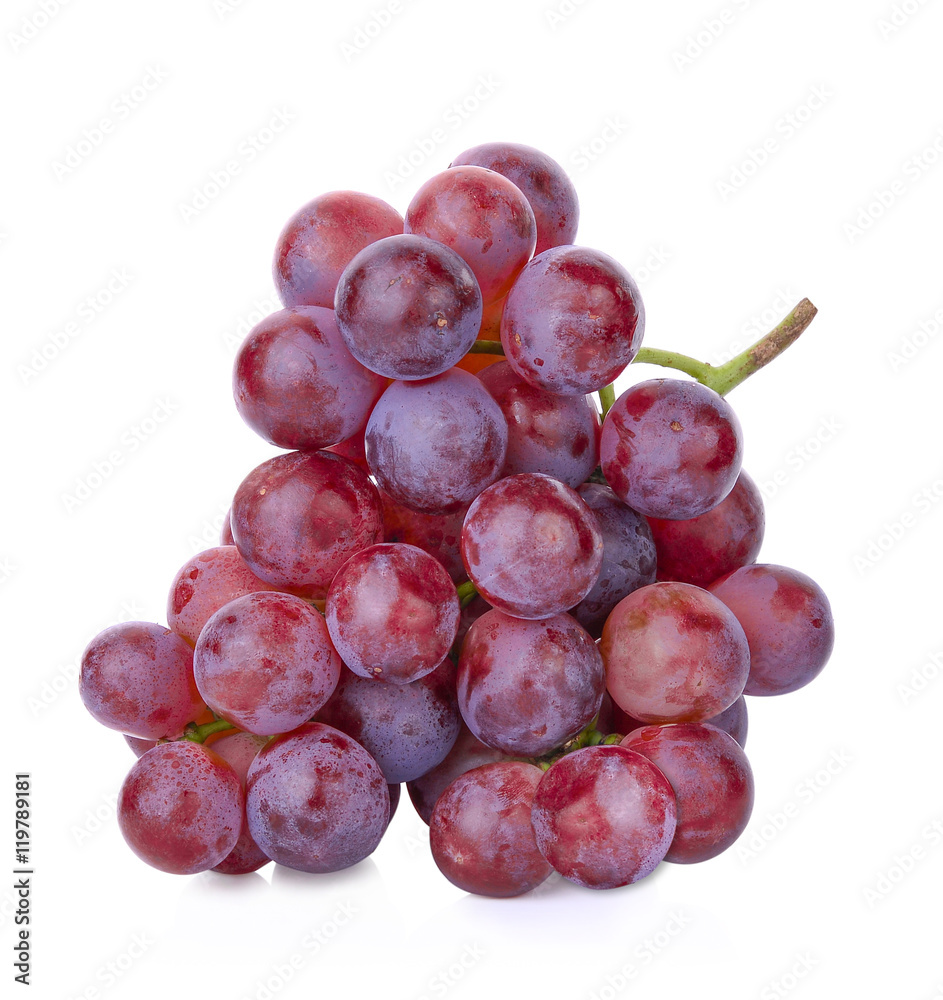 red grape isolated on white
