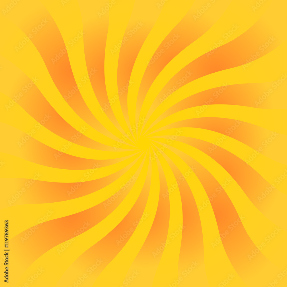 Yellow-orange rays poster. Popular ray star burst background television vintage. Dark-light bright abstract texture with sunburst, flare, beam. Retro art design Glow bright pattern Vector Illustration Yellow-orange rays poster. Popular ray star burst background television vintage. Dark-light bright abstract texture with sunburst, flare, beam. Retro art design Glow bright pattern Vector Illustration
