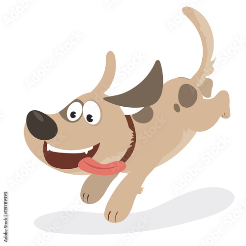 cartoon jumping dog