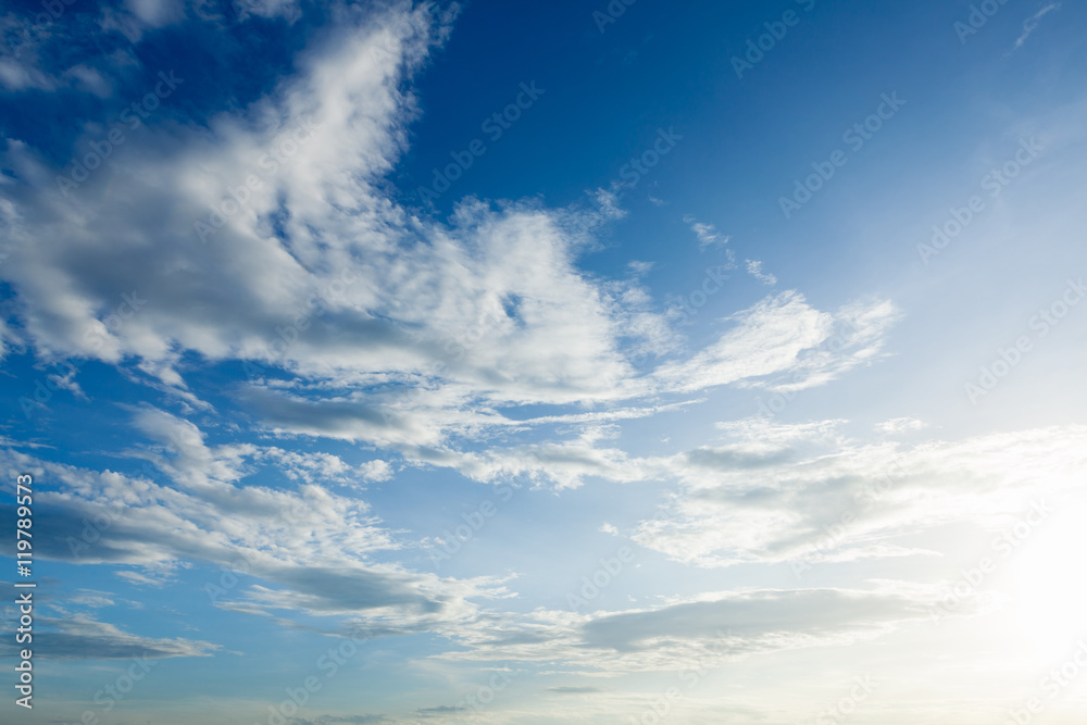 Clear clouds in blue sky Clear clouds in blue sky