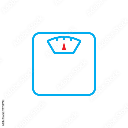 Weight scale line icon, outline vector logo illustration, linear pictogram isolated on white