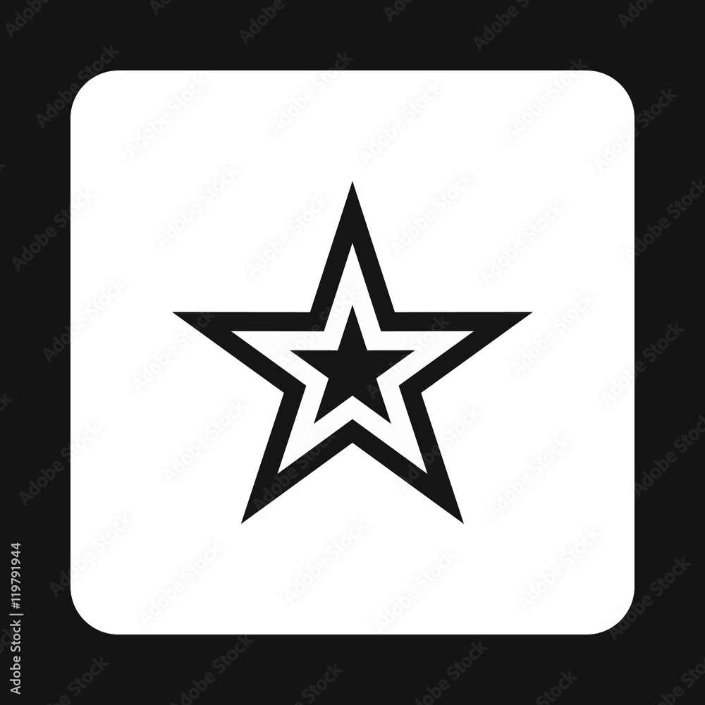 Celestial figure star icon in simple style isolated on white background. Figure symbol Celestial figure star icon in simple style isolated on white background. Figure symbol