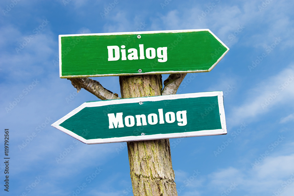 Obraz premium Schild 127 - Dialog