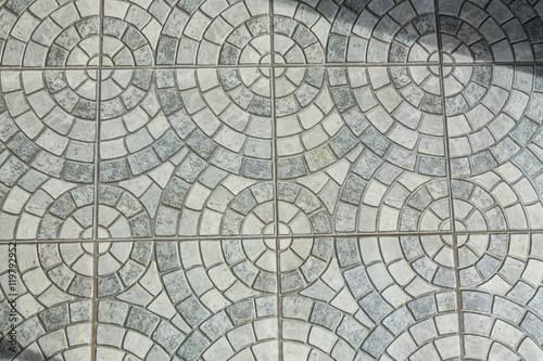 Gray Paving Slabs - Pattern of circle.