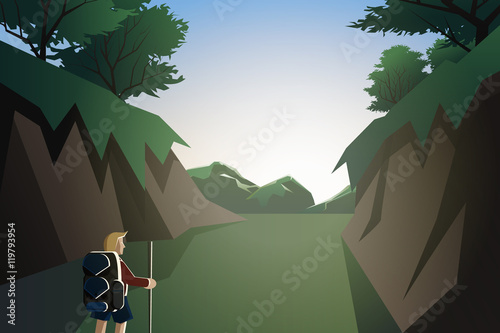 adventurer journey in the valley
