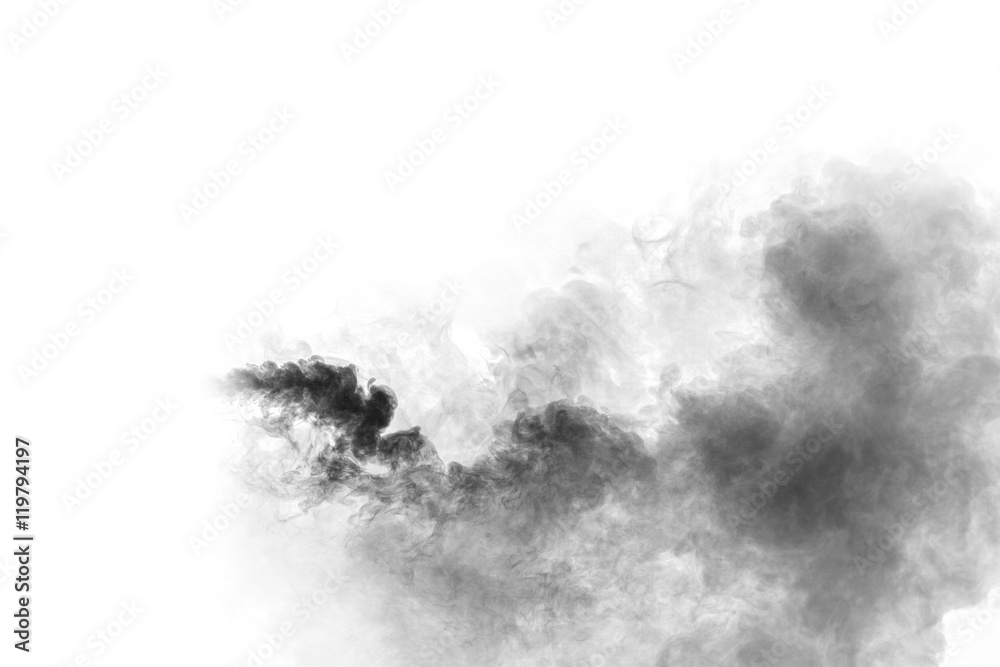 Smoke on white background