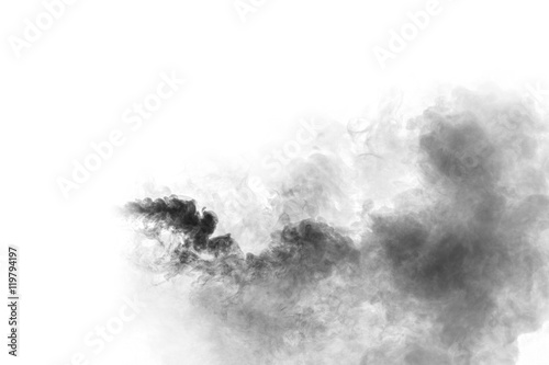 Smoke on white background