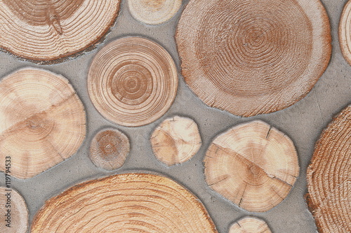 surface of the tile floor in pattern brown wood.